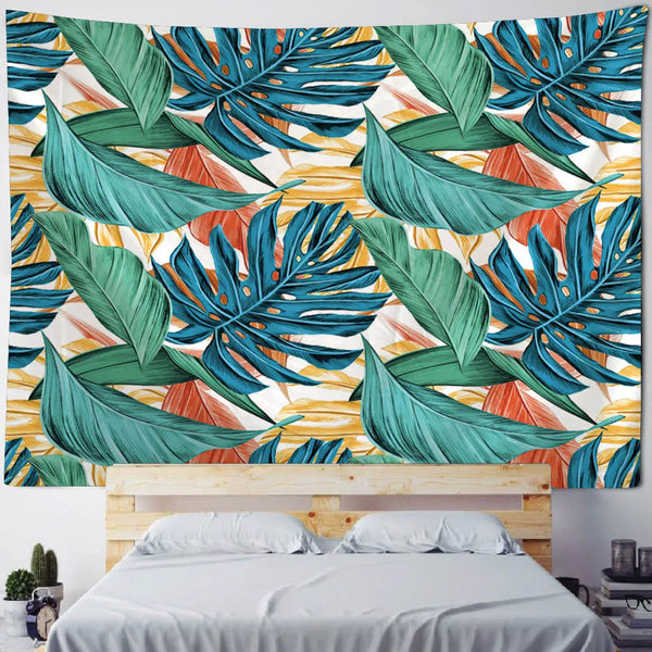 Tropical Plant Leaf Tapestry-ToShay.org