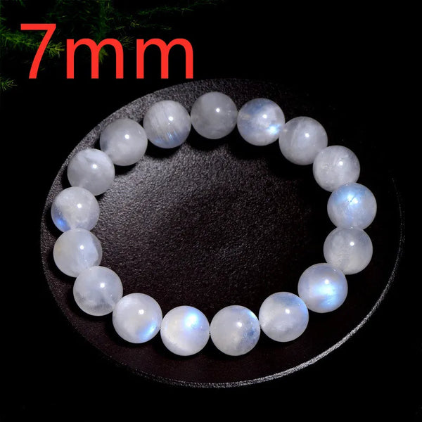 Blue Light Moonstone Bead Bracelet-ToShay.org