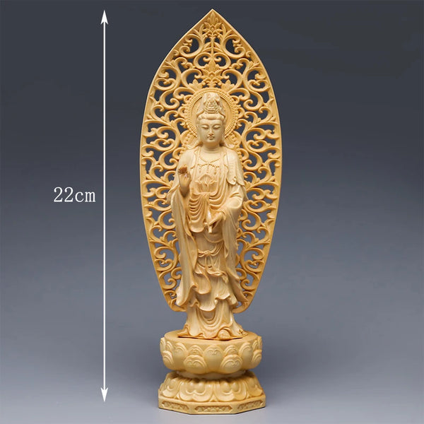 Wood Bodhisattva Statue-ToShay.org