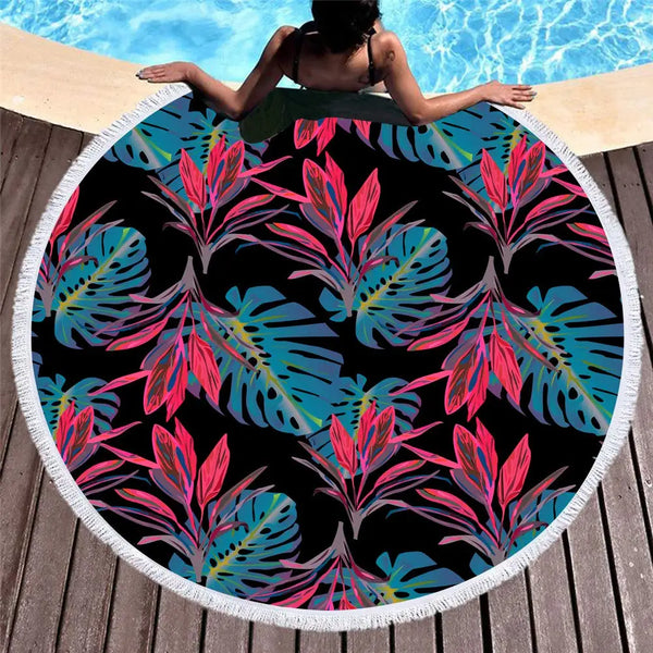 Tropical Palm Leaf Beach Mat-ToShay.org