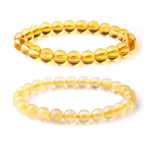 Yellow Citrine Bead Bracelet-ToShay.org