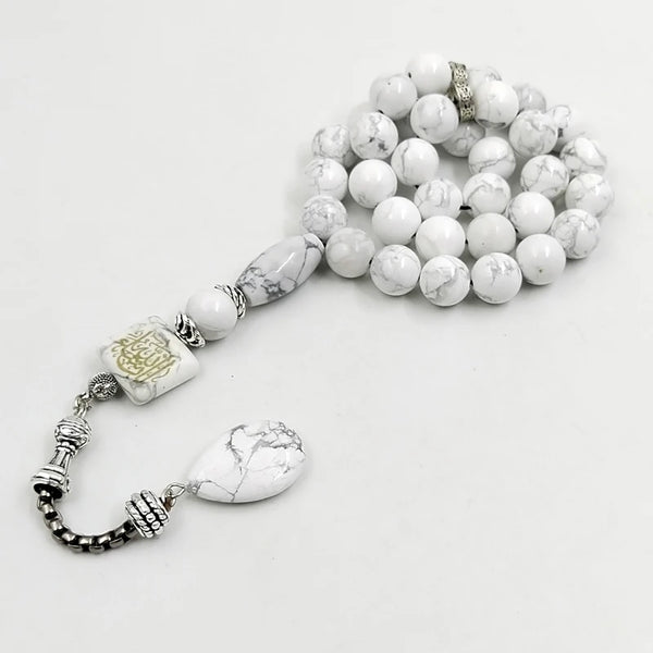 White Turquoise Prayer Beads-ToShay.org