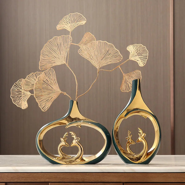 Gold Ceramic Vases-ToShay.org