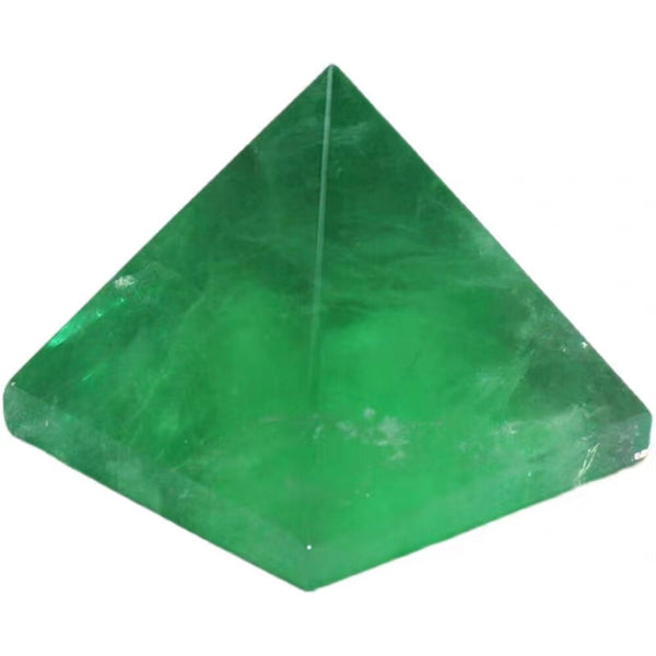 Green Fluorite Quartz Pyramid-ToShay.org