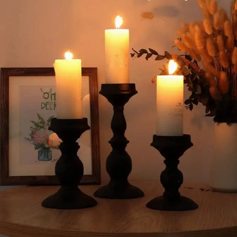 Black Iron Candle Stands-ToShay.org