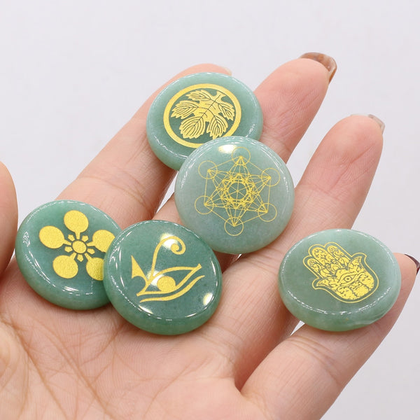 Green Aventurine Palm Stones-ToShay.org