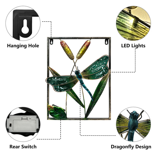 Dragonfly LED Wall Art-ToShay.org