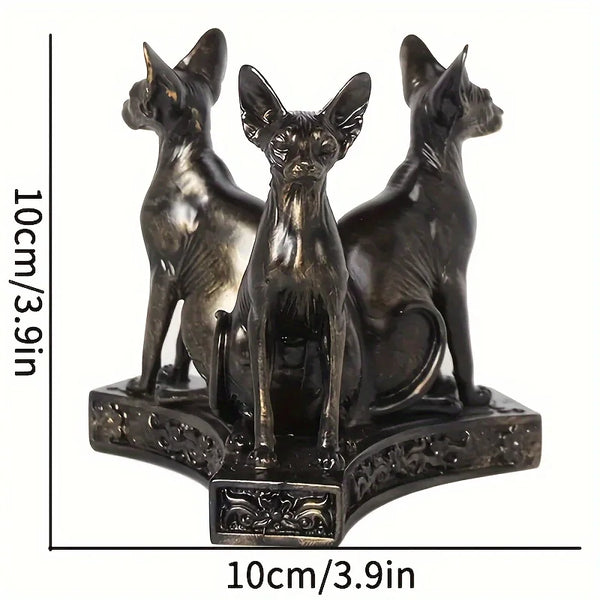 Egyptian Cats Crystal Ball Stand-ToShay.org