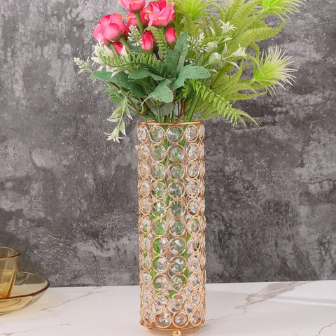 Crystal Bead Flower Vase-ToShay.org