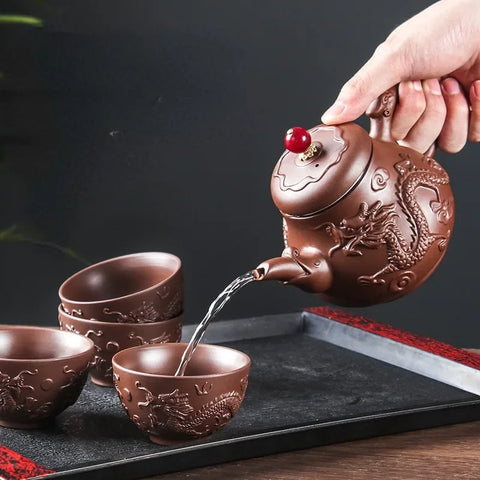 Dragon Clay Tea Pot-ToShay.org