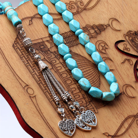 Blue Turquoise Prayer Beads-ToShay.org