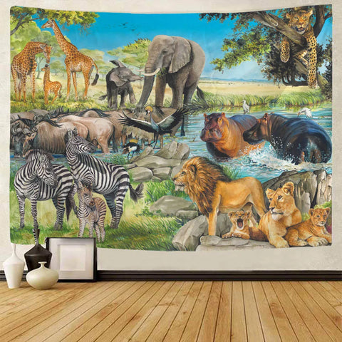 Jungle Animals Tapestry-ToShay.org