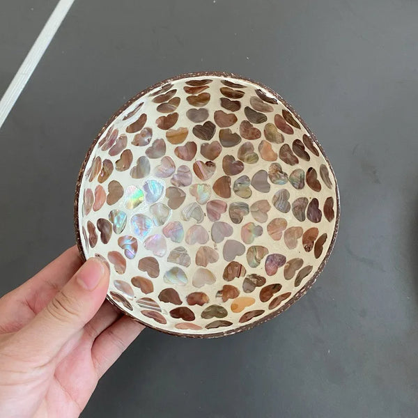 Shell Inlaid Coconut Bowl-ToShay.org