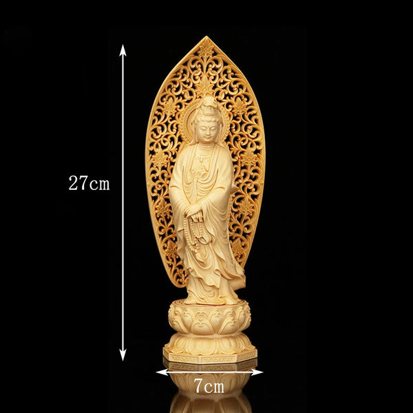 Wood Bodhisattva Statue-ToShay.org