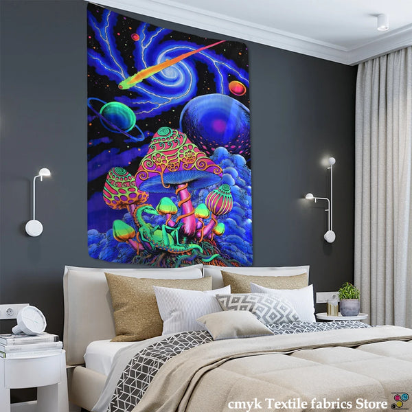 Mushroom Art Tapestry-ToShay.org