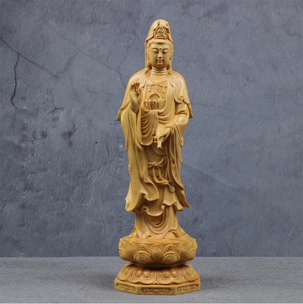 Wood Guanyin-Ru Buddha-ToShay.org