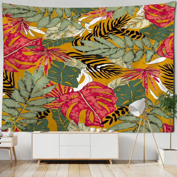 Tropical Palm Leaf Tapestry-ToShay.org