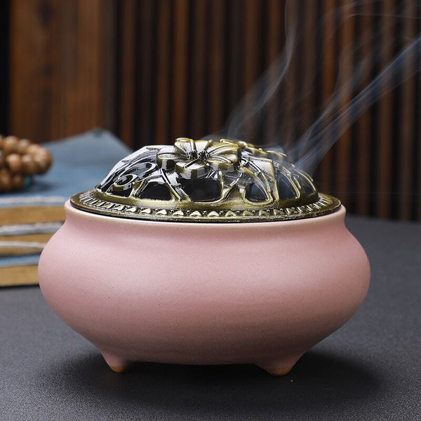 Glazed Celadon Incense Burner-ToShay.org