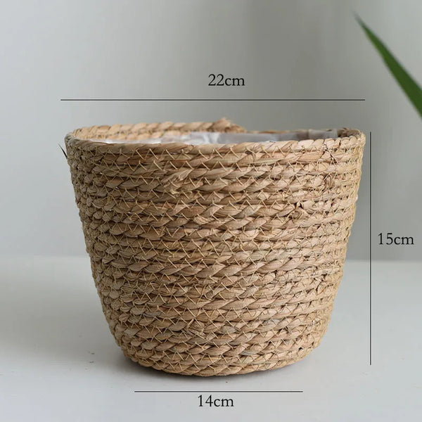 Straw Pot Plant Basket-ToShay.org