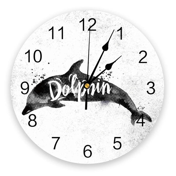 Sea Wave Dolphin Wall Clock-ToShay.org