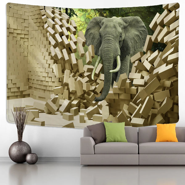 Elephant Art Tapestry-ToShay.org