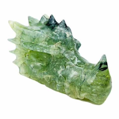 Green Prehnite Dragon Skull-ToShay.org