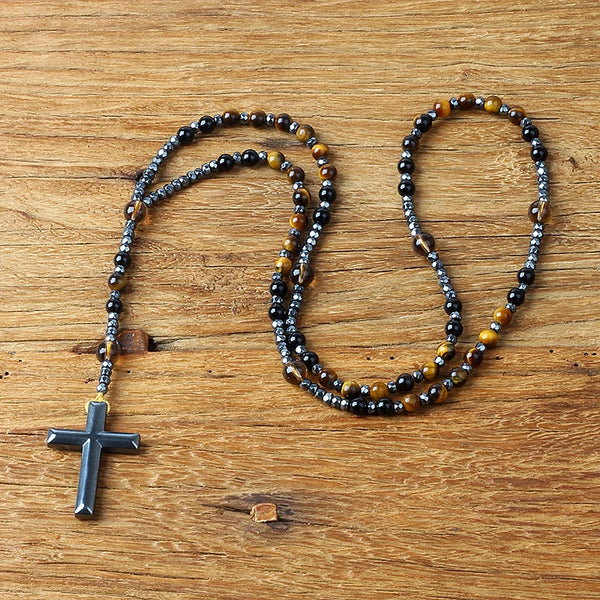 Black Onyx Rosary Beads-ToShay.org