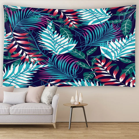 Tropical Palm Leaves Tapestry-ToShay.org