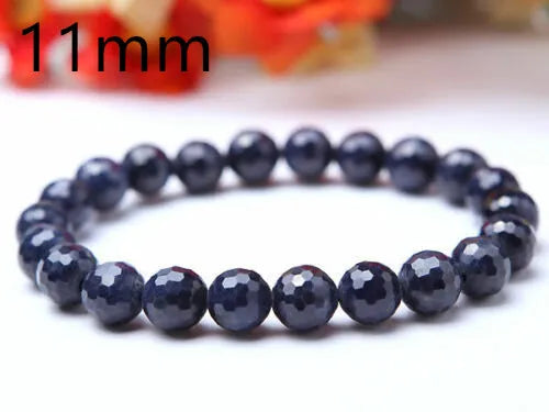 Blue Sapphire Bead Bracelet-ToShay.org