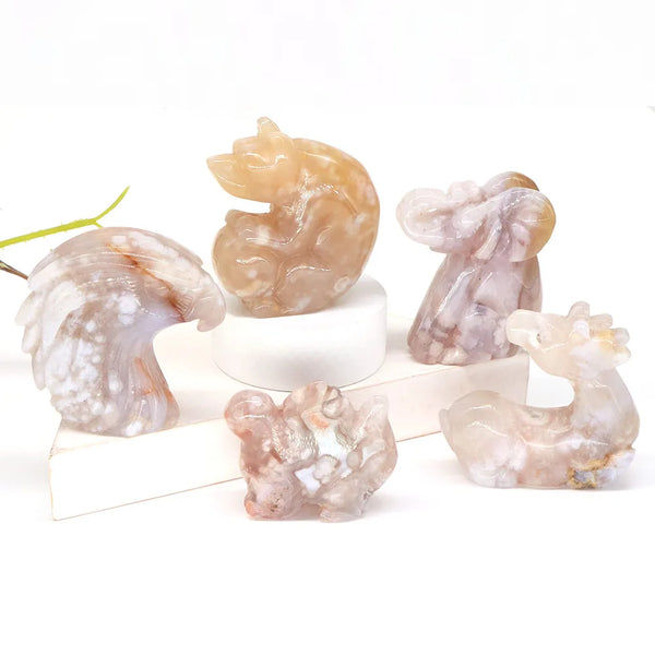 Pink Blossom Agate Animals-ToShay.org