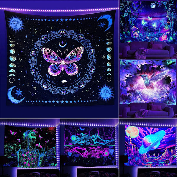 Fluorescent Art Tapestry-ToShay.org