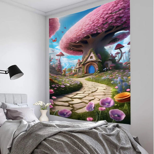 Mushroom Art Tapestry-ToShay.org