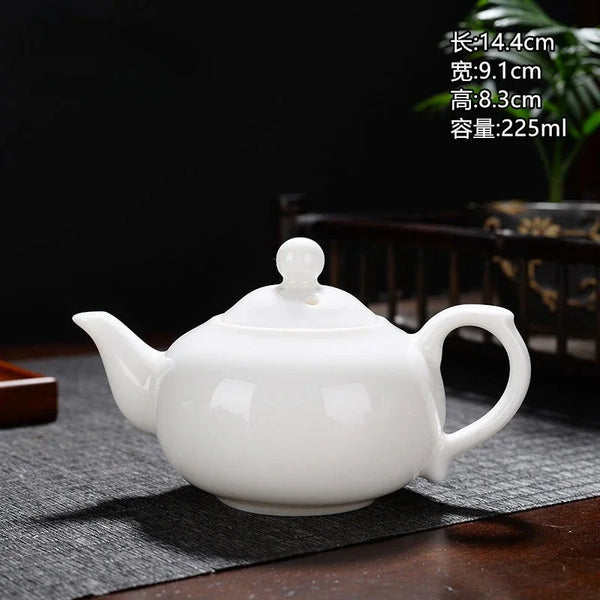 White Porcelain Tea Pot-ToShay.org