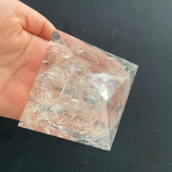 White Quartz Crystal Pyramid-ToShay.org