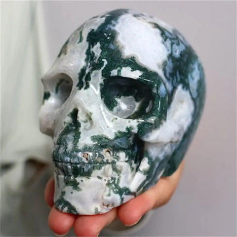 Green Aquatic Agate Skull-ToShay.org