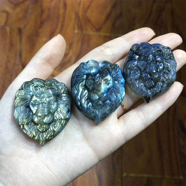 Blue Labradorite Lion Head-ToShay.org