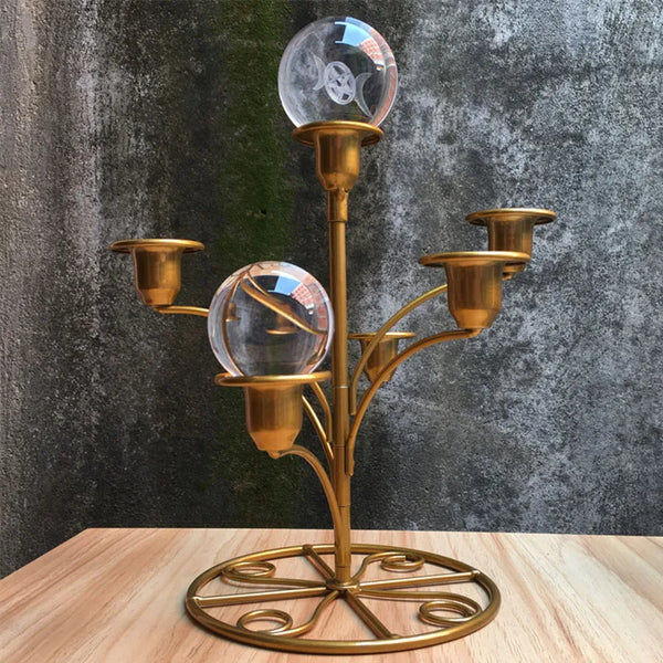 Gold Crystal Ball Display Stand-ToShay.org