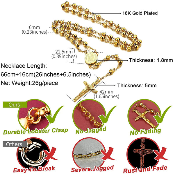 Gold Rosary Beads-ToShay.org