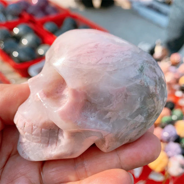 Pink Agate Skull-ToShay.org