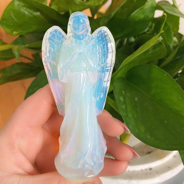 White Opal Angel Statue-ToShay.org