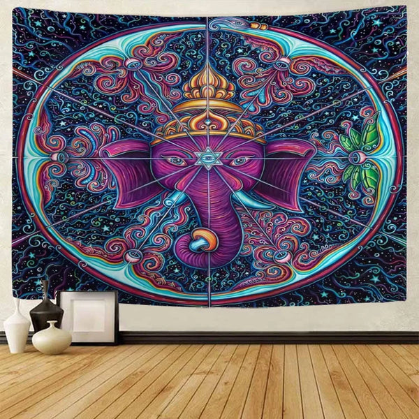 Elephant Mandala Art Tapestry-ToShay.org