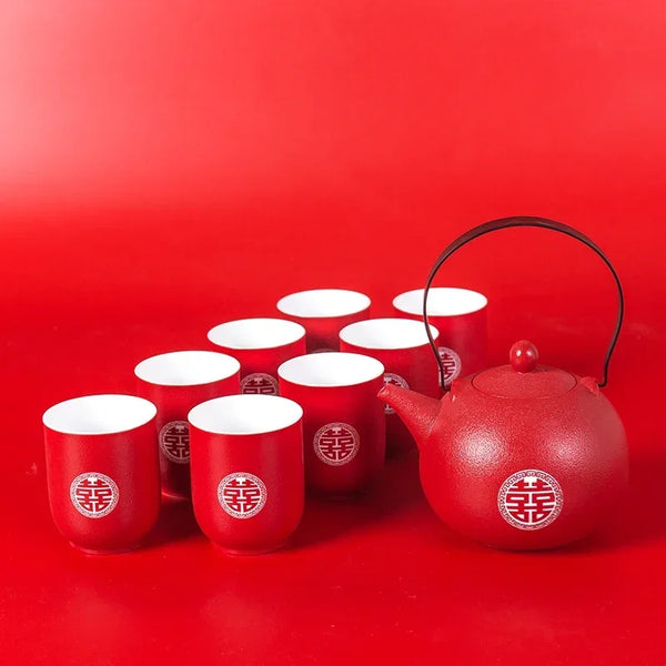 Red Ceramic Tea Sets-ToShay.org