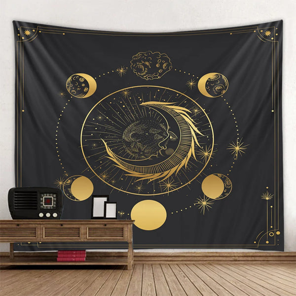 Sun Moon Art Tapestry-ToShay.org