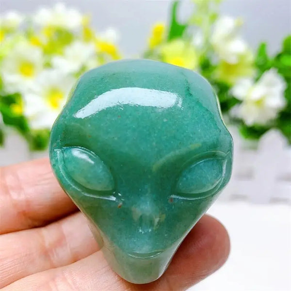 Green Aventurine Alien Head-ToShay.org