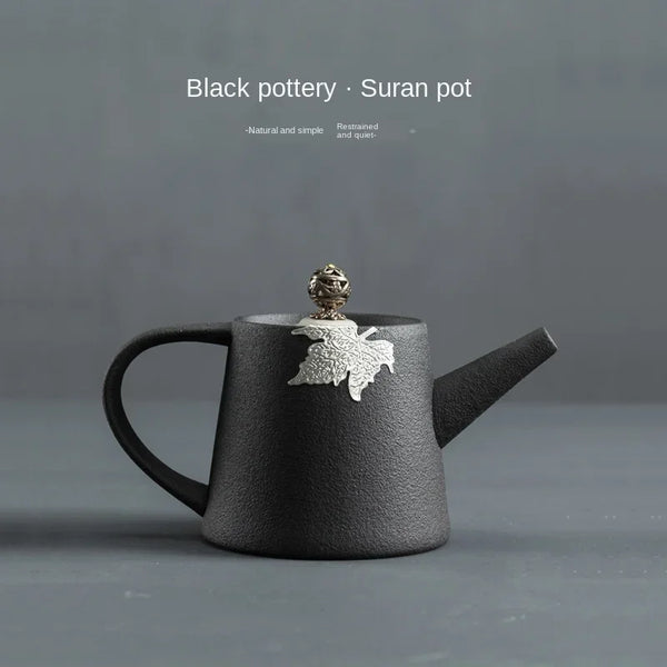 Black Pottery Tea Pot-ToShay.org