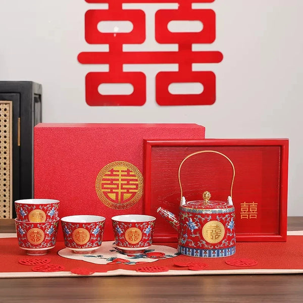 Red Ceramic Tea Sets-ToShay.org