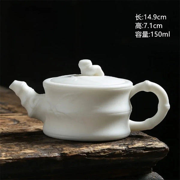 White Porcelain Tea Pot-ToShay.org