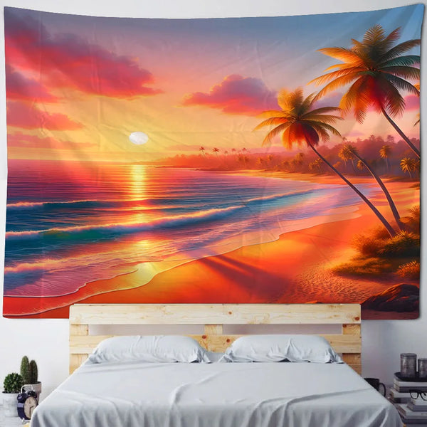 Seaside Sunset Tapestry-ToShay.org