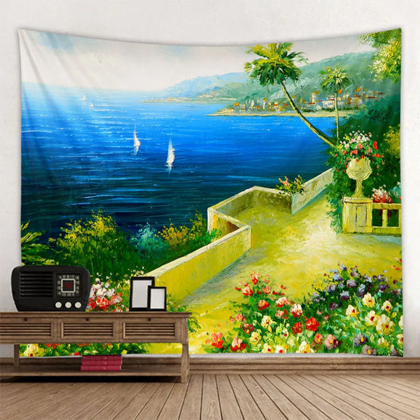 Sea View Art Tapestry-ToShay.org