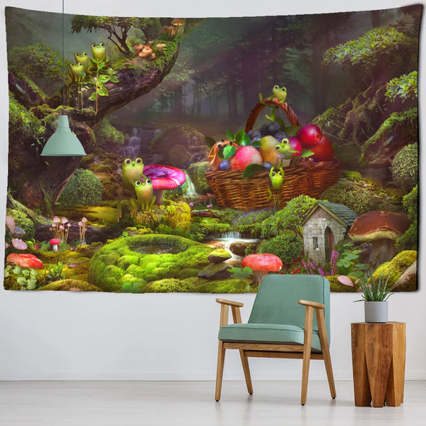 Forest Frog Art Tapestry-ToShay.org